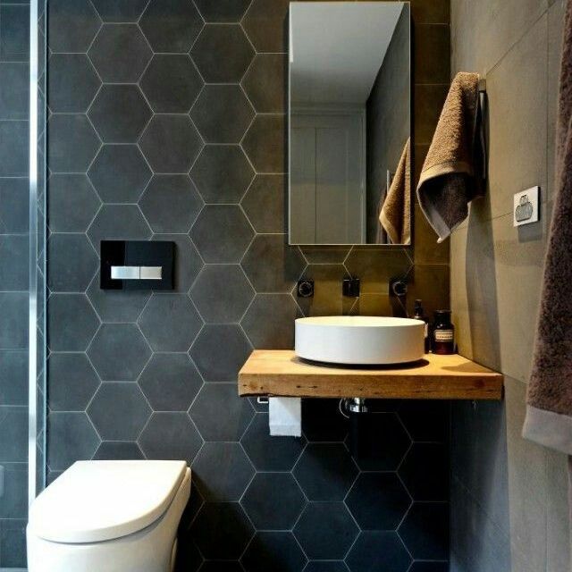 Badkamer modern met hout