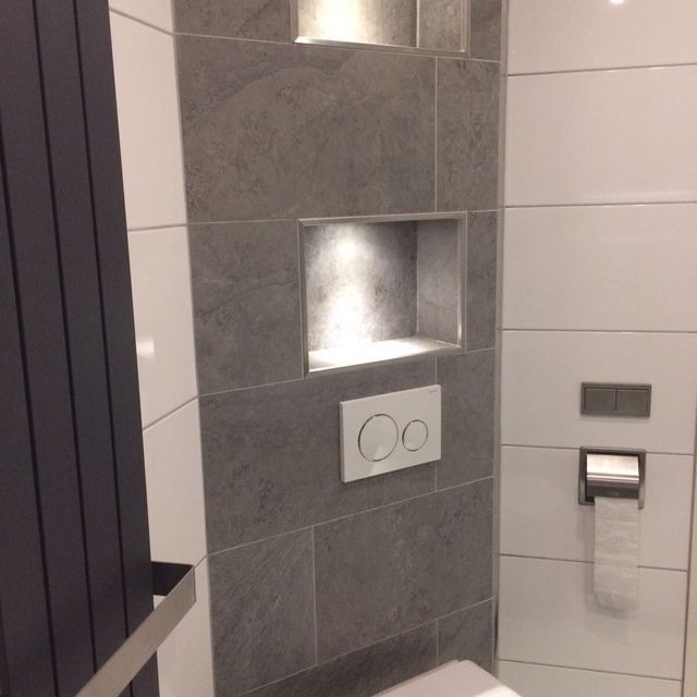 Tegels toilet antraciet