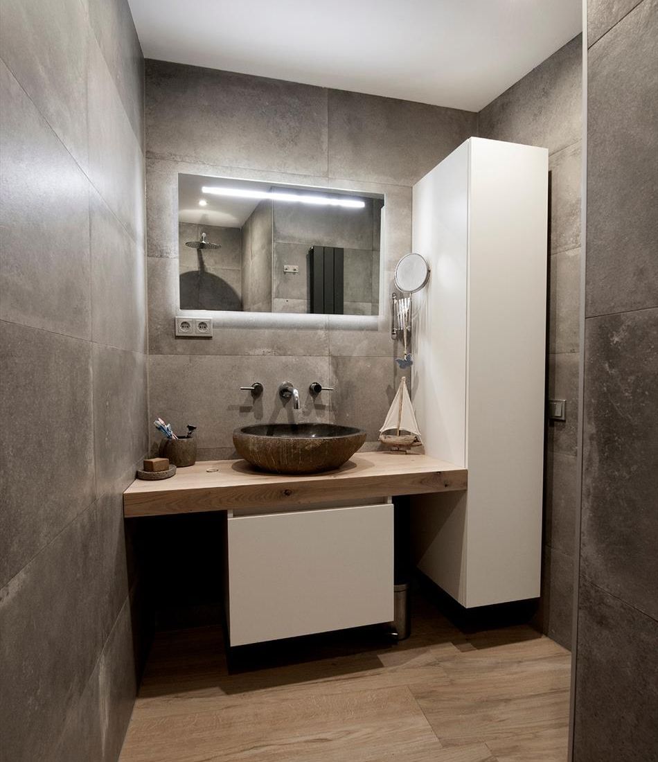 Moderne badkamer beton