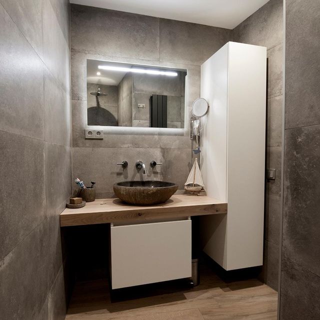 Moderne badkamer beton