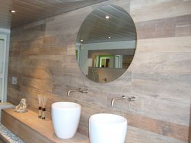 Badkamer houtlook