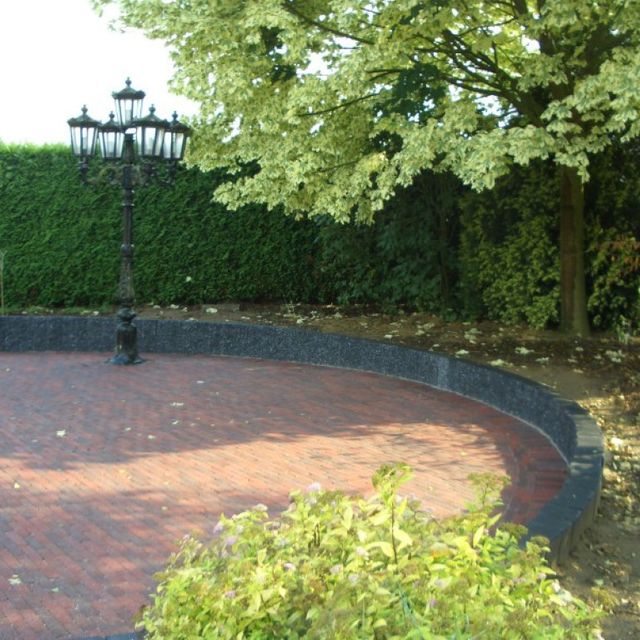 Terrastegels rond